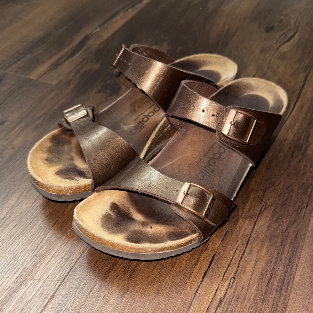 Brown Papillio Birkenstock Wedge Sandals
